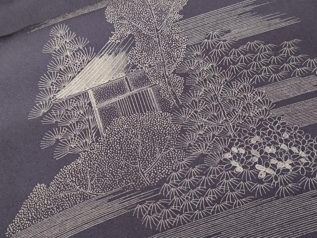 平和屋着物■訪問着　刺繍　風景文　正絹　逸品　CABJ3432ev