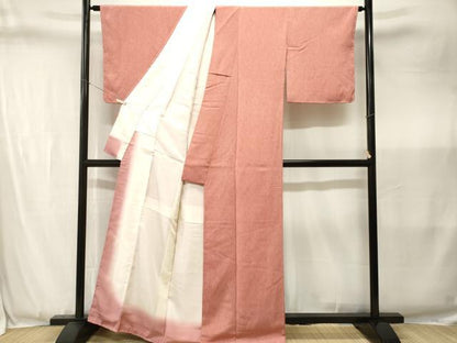 平和屋着物■江戸小紋　縦縞　よろけ縞　正絹　逸品　CABJ3434ev