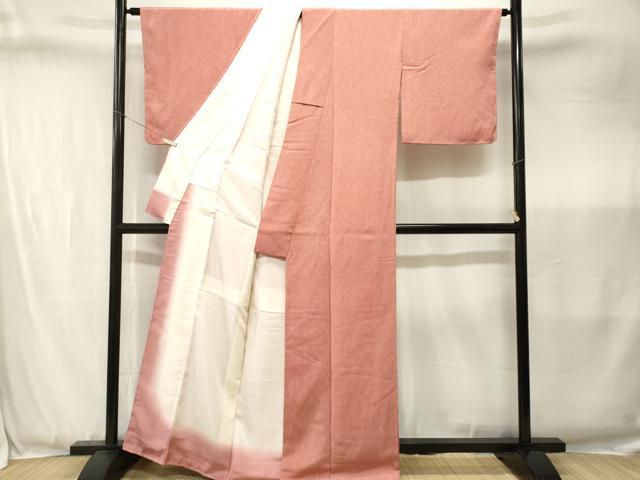 平和屋着物■江戸小紋　縦縞　よろけ縞　正絹　逸品　CABJ3434ev