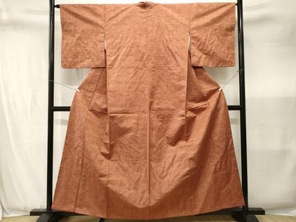 平和屋着物■上質な紬　縞　正絹　逸品　CABJ3436ev
