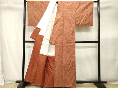 平和屋着物■上質な紬　縞　正絹　逸品　CABJ3436ev