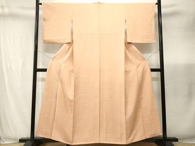 平和屋着物■上質な色無地　吉祥地紋　雄黄色　小田急百貨店扱い　正絹　逸品　CABJ3451ev