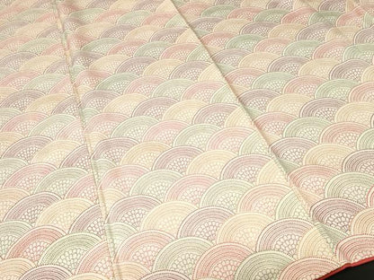 平和屋着物■上質な小紋　青海波文　正絹　逸品　CABJ3459ev