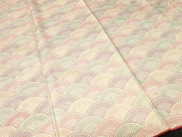 平和屋着物■上質な小紋　青海波文　正絹　逸品　CABJ3459ev