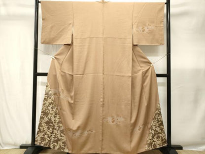 平和屋着物■訪問着　松竹梅　籬花籠文　暈し染め　金銀彩　正絹　逸品　CABJ3469ev