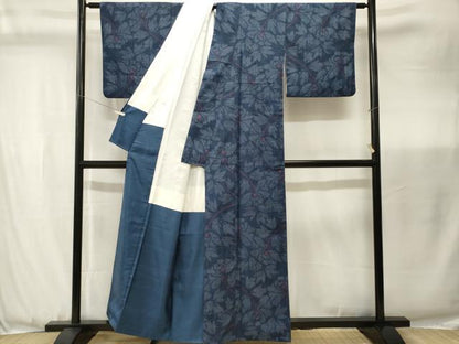 平和屋着物■上質な紬　80亀甲　枝花文　正絹　逸品　CABJ3471ev