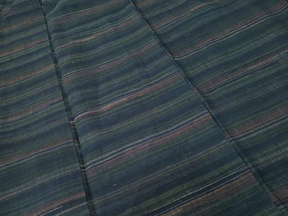 平和屋着物■上質な紬　横段文　正絹　逸品　CABJ3479ev