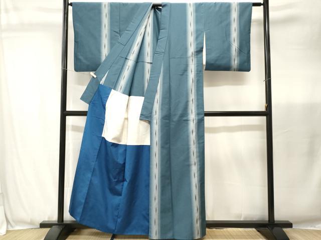 平和屋着物■上質な紬　矢羽間道　胴抜き仕立て　正絹　逸品　CABJ3482ev