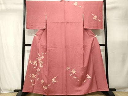 平和屋着物■訪問着　駒刺繍　枝橘文　金彩　正絹　逸品　CABJ3487ev