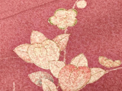 平和屋着物■訪問着　駒刺繍　枝橘文　金彩　正絹　逸品　CABJ3487ev