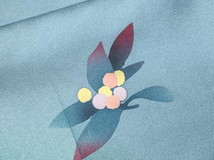 平和屋着物■訪問着　作家物　枝花文　暈し染め　金銀彩　正絹　逸品　CABJ3496ev
