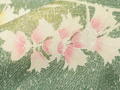 平和屋着物■上質な小紋　草花文　暈し染め　正絹　逸品　CABJ3502ev