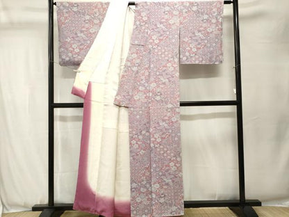 平和屋着物■上質な小紋　辻が花　正絹　逸品　CABJ3506ev