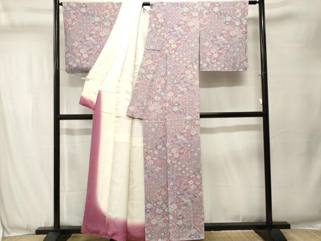 平和屋着物■上質な小紋　辻が花　正絹　逸品　CABJ3506ev