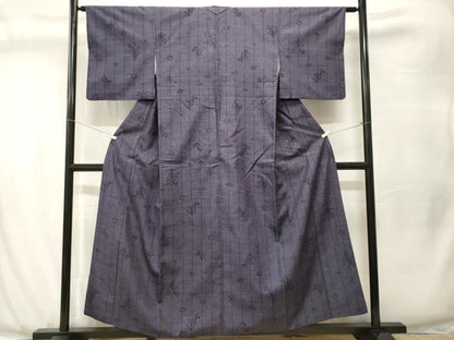 平和屋着物■上質な紬　草花間道　正絹　逸品　CABJ3513ev
