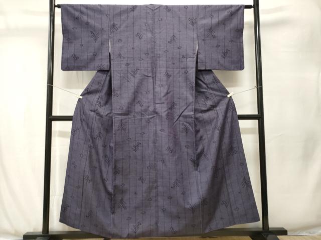 平和屋着物■上質な紬　草花間道　正絹　逸品　CABJ3513ev
