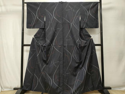 平和屋着物■上質な紬　抽象文　正絹　逸品　CABJ3519ev