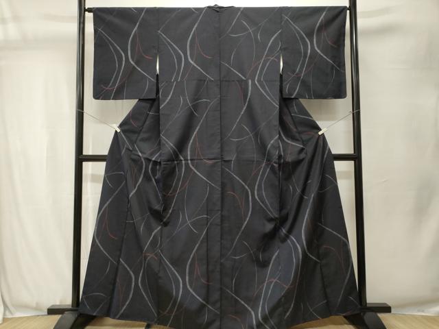 平和屋着物■上質な紬　抽象文　正絹　逸品　CABJ3519ev