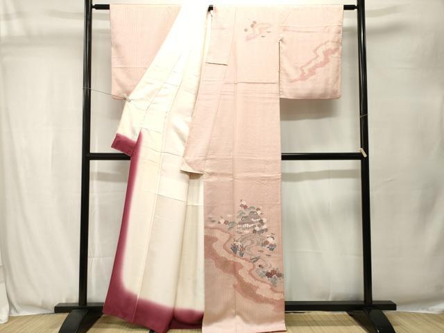 平和屋着物■訪問着　絞り　松竹梅御所解文　金彩　正絹　逸品　CABJ3523ev