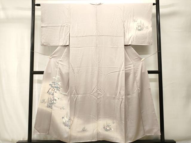 平和屋着物■訪問着　群鶴浜松花文　暈し染め　正絹　逸品　CABJ3524ev