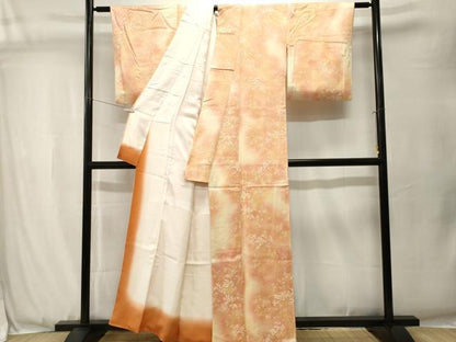 平和屋着物■上質な小紋　霞草花文　暈し染め　正絹　逸品　CABJ3525ev