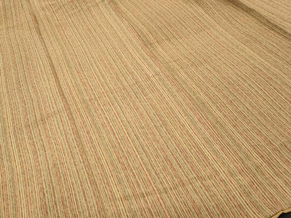 平和屋着物■上質な小紋　縞　鬼しぼ縮緬　正絹　逸品　CABJ3531ev
