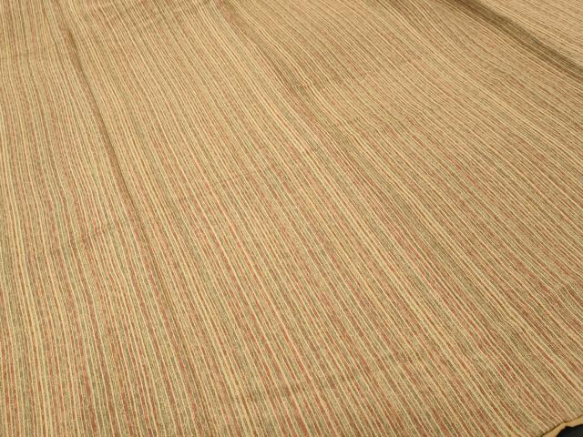平和屋着物■上質な小紋　縞　鬼しぼ縮緬　正絹　逸品　CABJ3531ev