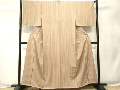 平和屋着物■上質な小紋　縞　正絹　逸品　CABJ3536ev