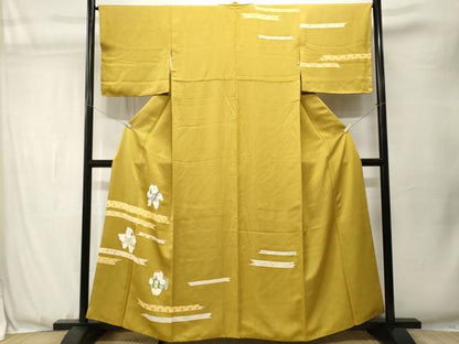 平和屋着物■訪問着　唐子　横段花唐草文　正絹　逸品　CABJ3546ev