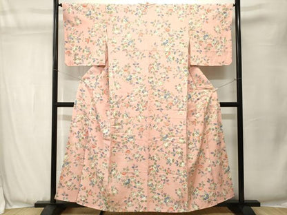 平和屋着物■上質な小紋　椿　橘文　正絹　逸品　CABJ3547ev