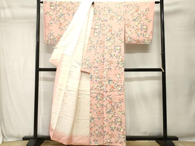 平和屋着物■上質な小紋　椿　橘文　正絹　逸品　CABJ3547ev