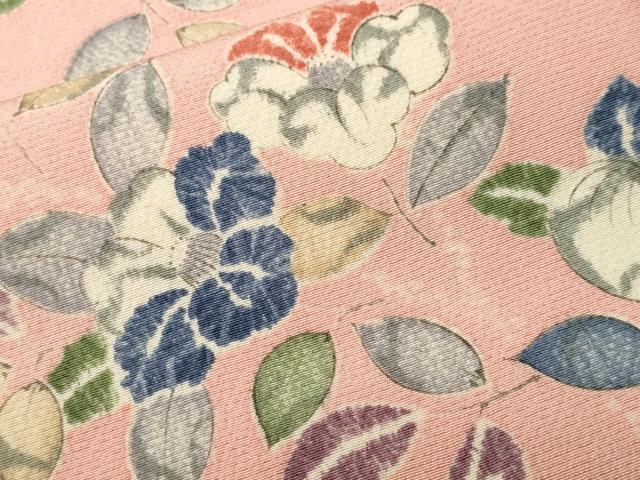 平和屋着物■上質な小紋　椿　橘文　正絹　逸品　CABJ3547ev
