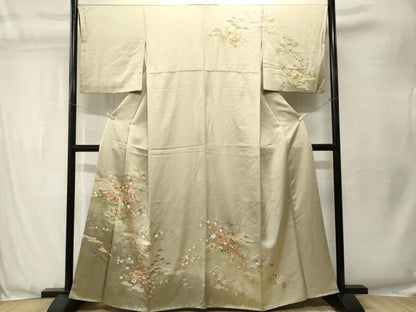 平和屋着物■訪問着 松竹梅風景文 暈し染め 金彩 正絹 逸品 CABJ3548ev