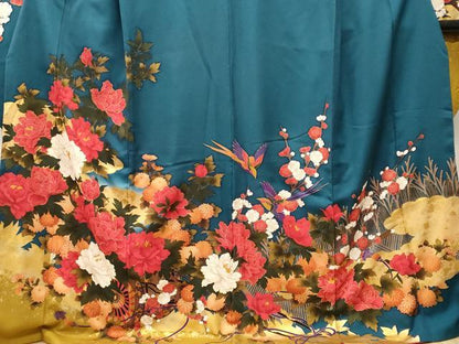 平和屋着物●豪華振袖　鳳凰花車文　暈し染め　金彩　正絹　逸品　CABJ3550ev
