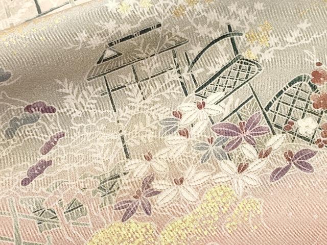平和屋着物■訪問着　御所解文　金彩　正絹　逸品　CABJ3556ev