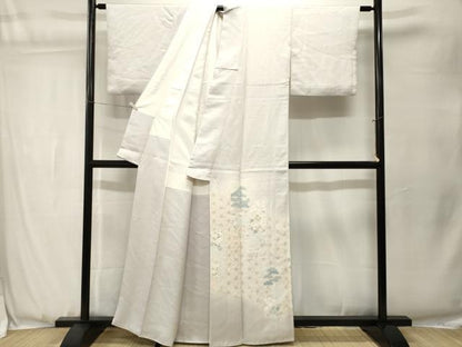 平和屋着物■訪問着　刺繍　麻の葉色紙花文　正絹　逸品　CABJ3557ev