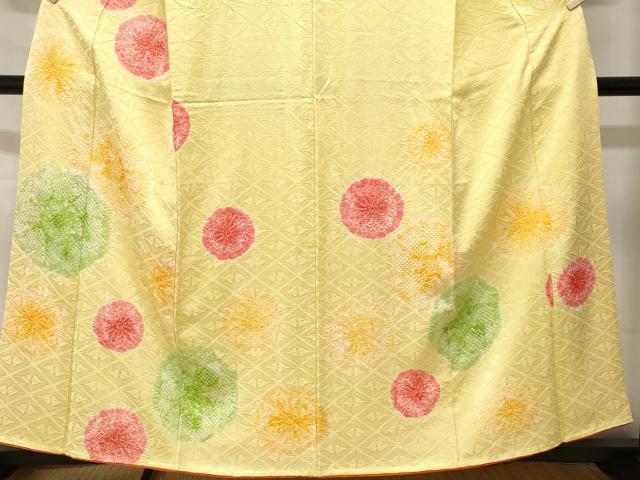 平和屋着物■訪問着　絞り　舞花文　正絹　逸品　CABJ3559ev