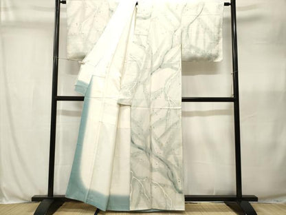 平和屋着物■上質な小紋　草木文　暈し染め　正絹　逸品　CABJ3562ev