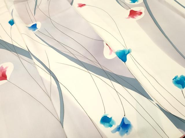 平和屋着物■上質な小紋　枝花文　暈し染め　正絹　逸品　CABJ3565ev