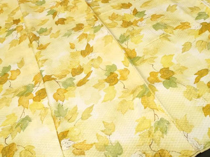 平和屋着物■上質な小紋　蔦の葉文　暈し染め　正絹　逸品　CABJ3568ev