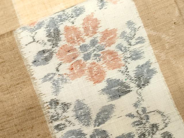 平和屋着物■上質な紬　古渡華更紗　反端付き　正絹　逸品　CABJ3569ev