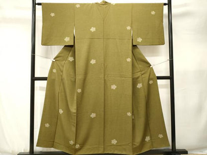 平和屋着物■上質な小紋　舞桜文　正絹　逸品　CABJ3580ev