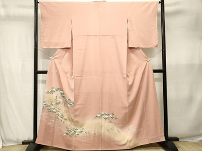 平和屋着物■訪問着　浜松人物文　暈し染め　金彩　正絹　逸品　CABJ3585ev