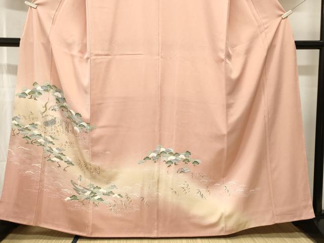 平和屋着物■訪問着　浜松人物文　暈し染め　金彩　正絹　逸品　CABJ3585ev