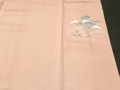 平和屋着物■訪問着　浜松人物文　暈し染め　金彩　正絹　逸品　CABJ3585ev