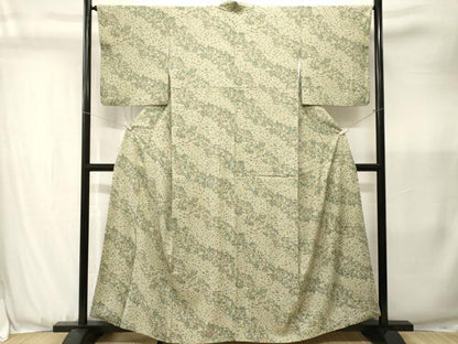 平和屋着物■上質な小紋　更紗草花文　正絹　逸品　CABJ3586ev