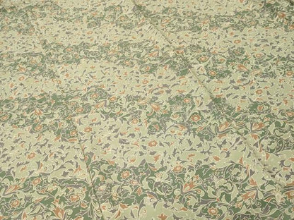 平和屋着物■上質な小紋　更紗草花文　正絹　逸品　CABJ3586ev