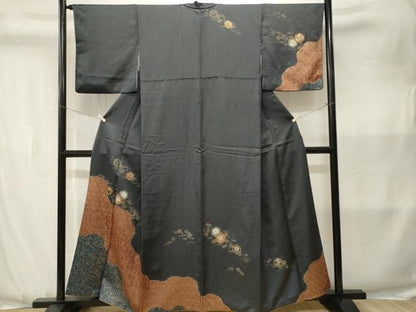平和屋着物■訪問着　亀甲宝尽し道長文　暈し染め　金彩　正絹　逸品　CABJ3596ev