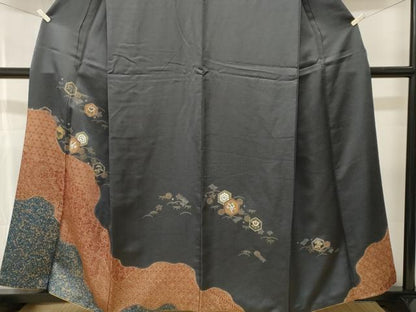 平和屋着物■訪問着　亀甲宝尽し道長文　暈し染め　金彩　正絹　逸品　CABJ3596ev
