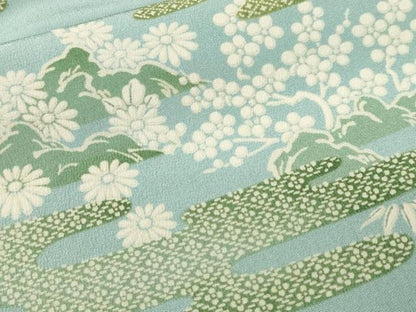 平和屋着物■訪問着　エ霞草花文　正絹　逸品　CABJ3600ev